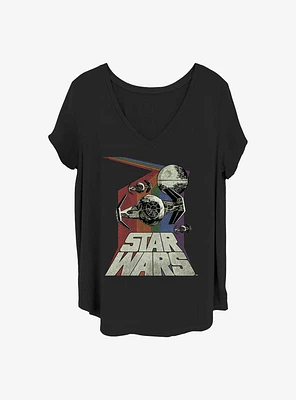 Star Wars Retro Girls T-Shirt Plus