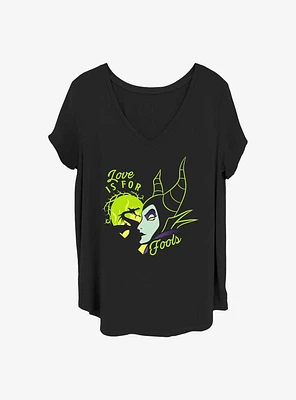 Disney Sleeping Beauty Maleficent Fools Love Girls T-Shirt Plus