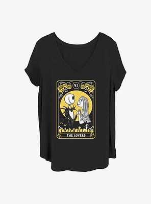 The Nightmare Before Christmas Jack & Sally Lovers Tarot Girls T-Shirt Plus