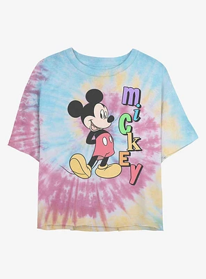 Disney Mickey Mouse Name Tie Dye Crop Girls T-Shirt