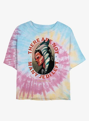Star Wars The Mandalorian Ahsoka Not Many Jedi Tie Dye Crop Girls T-Shirt