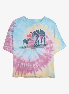 Star Wars AT-AT Love Tie Dye Crop Girls T-Shirt