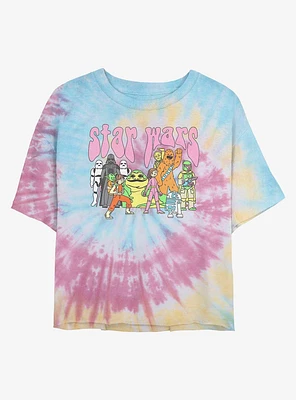 Star Wars Galaxy Fighters Tie Dye Crop Girls T-Shirt