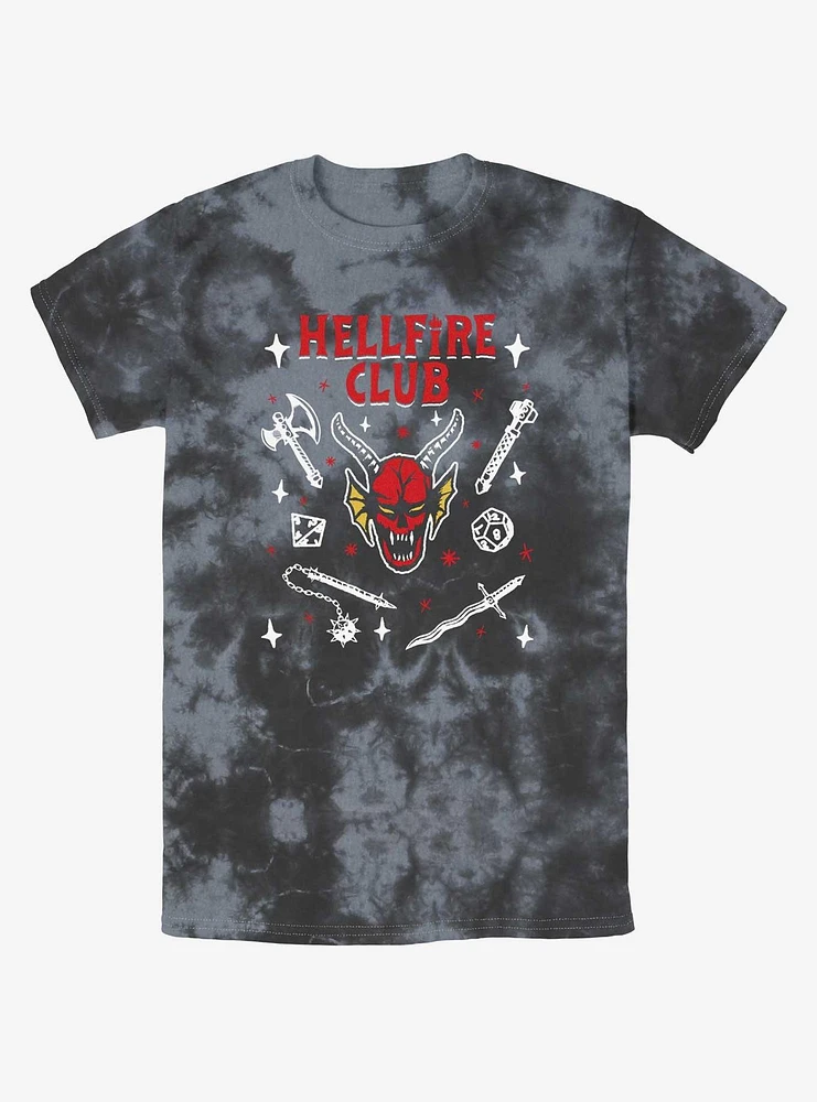 Stranger Things Hellfire Club Mineral Wash T-Shirt