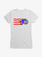 Nyan Cat American Flag Girls T-Shirt