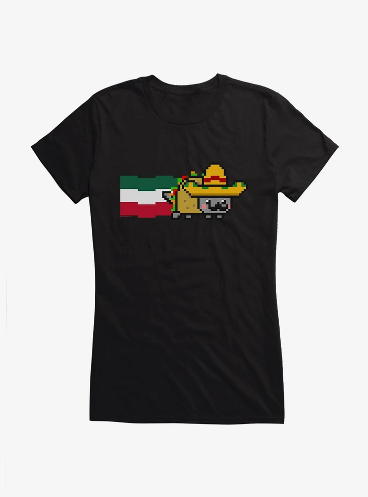 Nyan Cat Taco Sombrero Girls T-Shirt