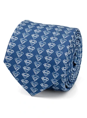 DC Comics Superman Shield Logo Blue Men's Tie