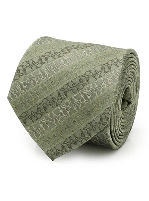 Star Wars The Mandalorian The Child Outline Stripe Sage Green Men's Tie