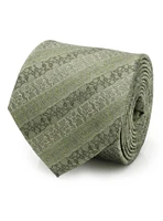 Star Wars The Mandalorian The Child Outline Stripe Sage Green Men's Tie