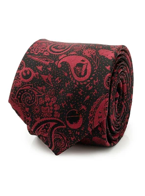 Star Wars Darth Vader Paisley Black and Red Men's Tie