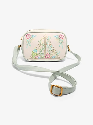 Loungefly Harry Potter Deathly Hallows Floral Crossbody Bag