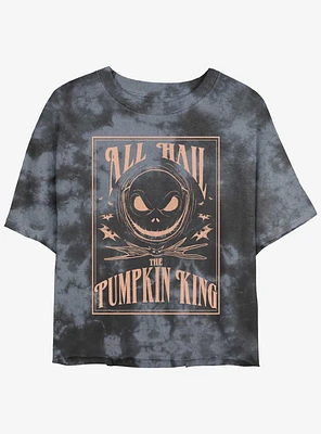 Disney The Nightmare Before Christmas Hail Jack Pumpkin King Tie-Dye Girls Crop T-Shirt