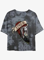 Disney The Nightmare Before Christmas Sally Loves Tie-Dye Girls Crop T-Shirt