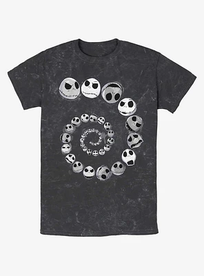 Disney The Nightmare Before Christmas Jack Emotions Spiraling Mineral Wash T-Shirt
