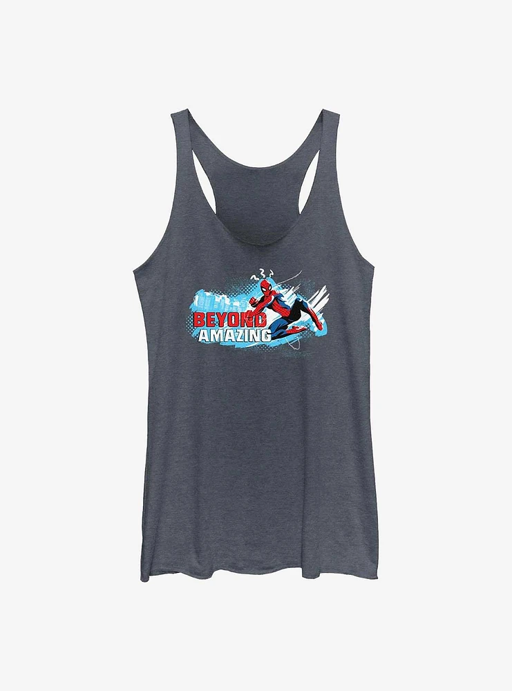 Marvel Spider-Man 60th Anniversary Beyond Amazing Swing Pose Girls Tank