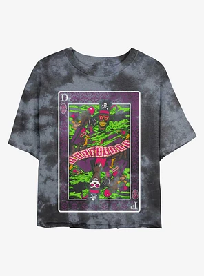 Disney Villains Dr. Facilier Voodoo King Card Tie-Dye Girls Crop T-Shirt