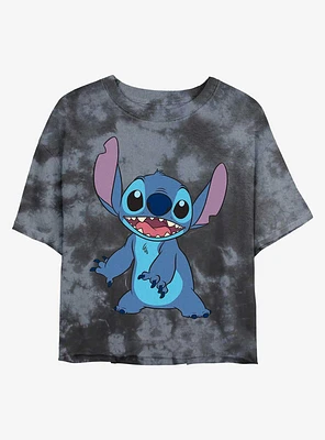 Disney Lilo & Stitch Pose Tie-Dye Girls Crop T-Shirt