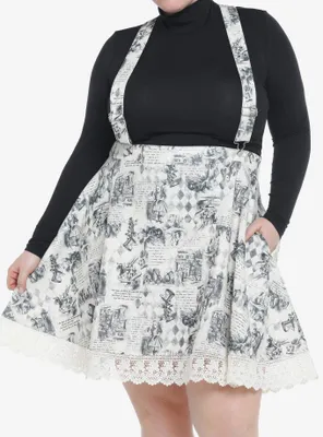 Thorn & Fable Through The looking Glass Art Suspender Skirt Plus Size