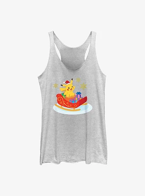 Pokemon Pikachu Sleigh Ride Girls Tank