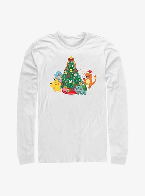 Pokemon Christmas Tree Long-Sleeve T-Shirt