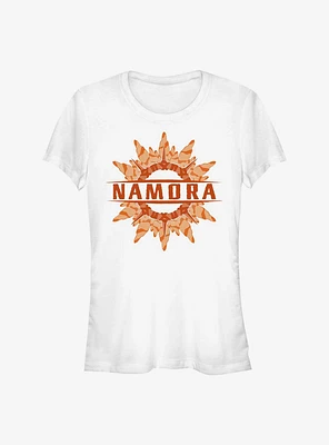 Marvel Black Panther: Wakanda Forever Namora Coral Ring Logo Girls T-Shirt