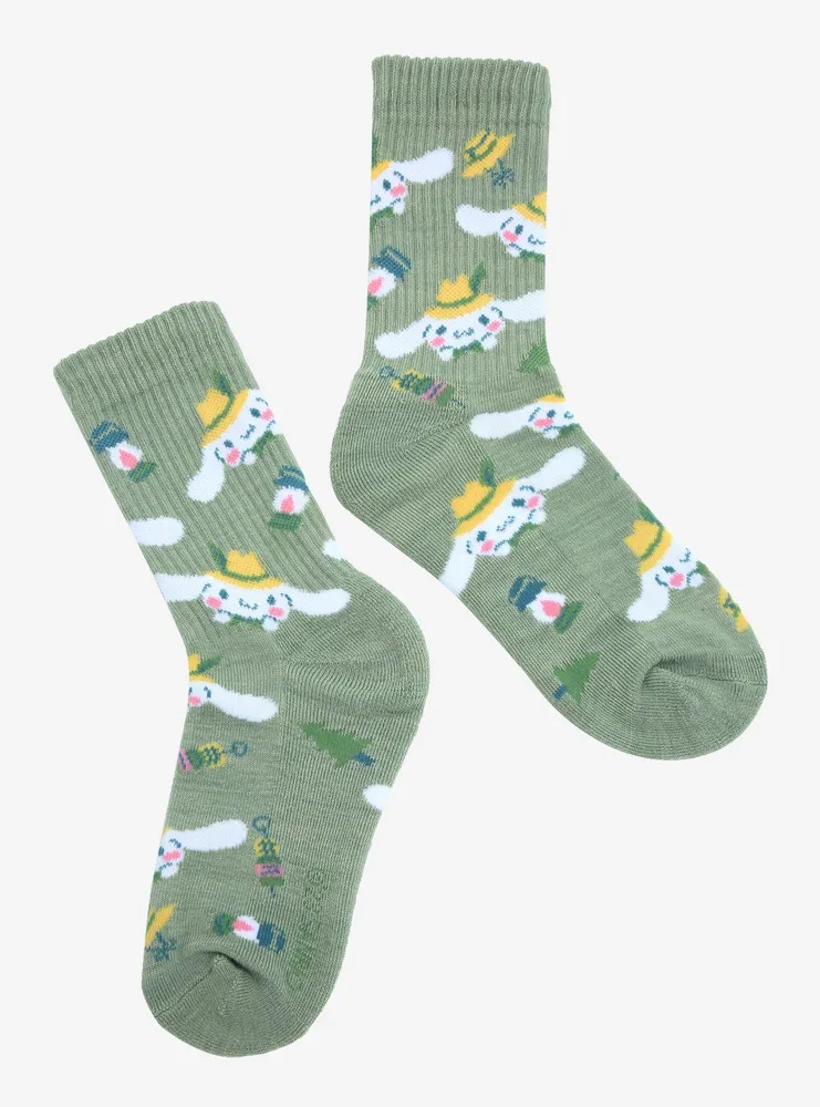 Sanrio Cinnamoroll Camping Allover Print Crew Socks - BoxLunch Exclusive