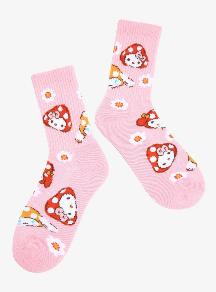 Sanrio Hello Kitty and Friends Mushrooms Crew Socks - BoxLunch Exclusive