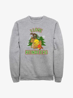 The Simpsons Lisa Loves Reindeers Sweatshirt