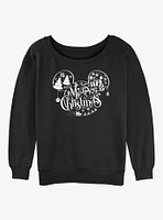 Disney Mickey Mouse Holiday Ears Girls Slouchy Sweatshirt