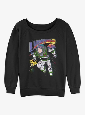Disney Pixar Lightyear Buzz and Sox Girls Slouchy Sweatshirt