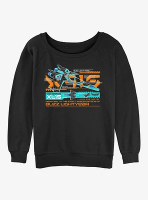Disney Pixar Lightyear XL-15 Spaceship Girls Slouchy Sweatshirt