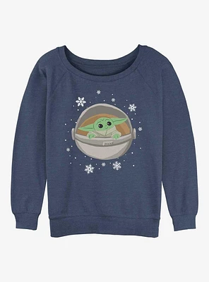 Star Wars The Mandalorian Snowy Child Girls Slouchy Sweatshirt