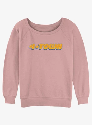 Disney Pixar Turning Red 4Town Logo Girls Slouchy Sweatshirt