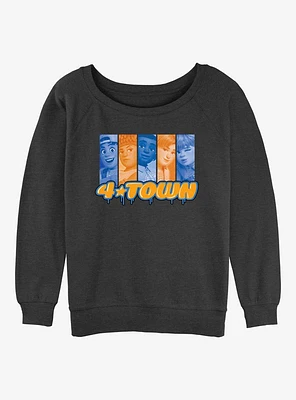 Disney Pixar Turning Red 4Town Band Members Girls Slouchy Sweatshirt