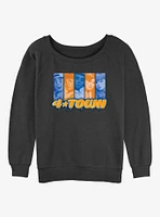 Disney Pixar Turning Red 4Town Band Members Girls Slouchy Sweatshirt