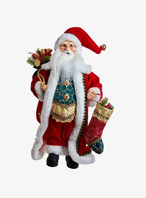 Kringle Klaus Fancy Santa with Stocking Figure