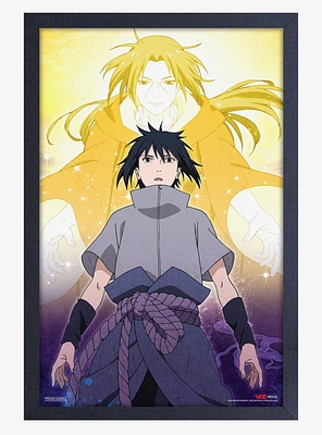 Naruto Sasuke Clear Framed Wood Wall Art