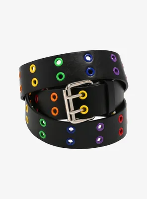 Rainbow Grommet Belt