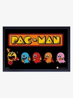 Pac-Man Chased Framed Wood Poster