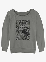 The Simpsons Pop Art Family Girls Slouchy Sweatshirt
