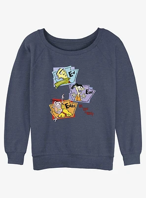 Cartoon Network Ed, Edd n Eddy The Squad Girls Slouchy Sweatshirt