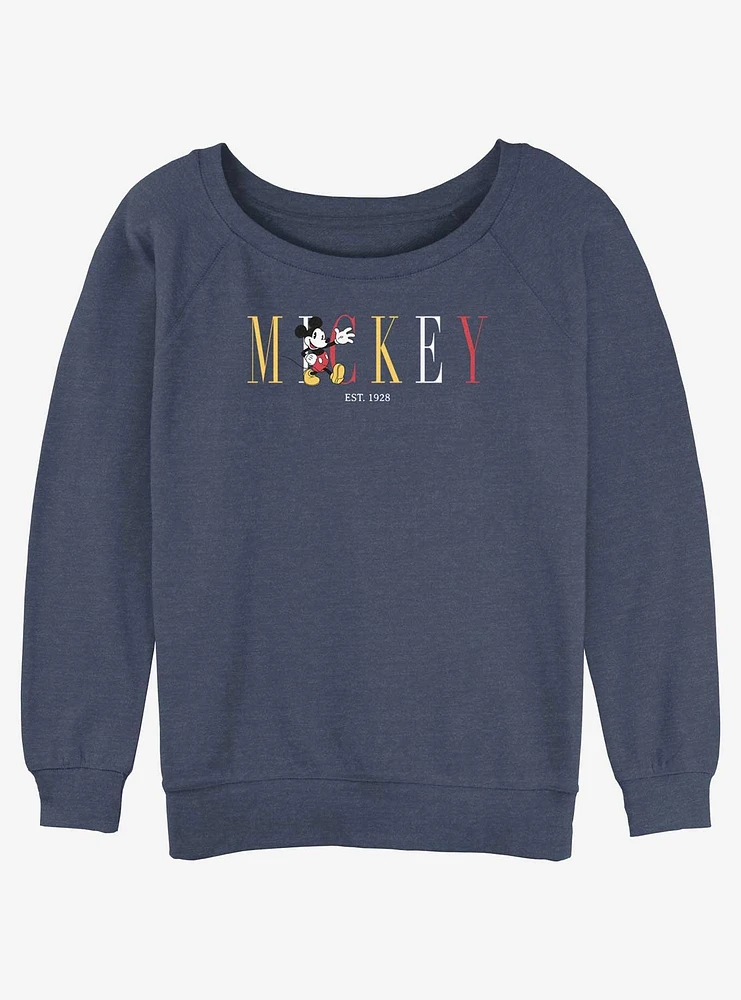 Disney Mickey Mouse Fashion Girls Slouchy Sweatshirt
