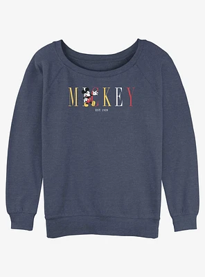 Disney Mickey Mouse Fashion Girls Slouchy Sweatshirt