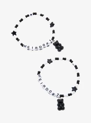 Weirdo 1 & 2 Best Friend Beaded Bracelet Set