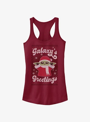 Star Wars The Mandalorian Grogu Galaxy's Greetings Girls Tank