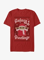 Star Wars The Mandalorian Grogu Galaxy's Greetings T-Shirt