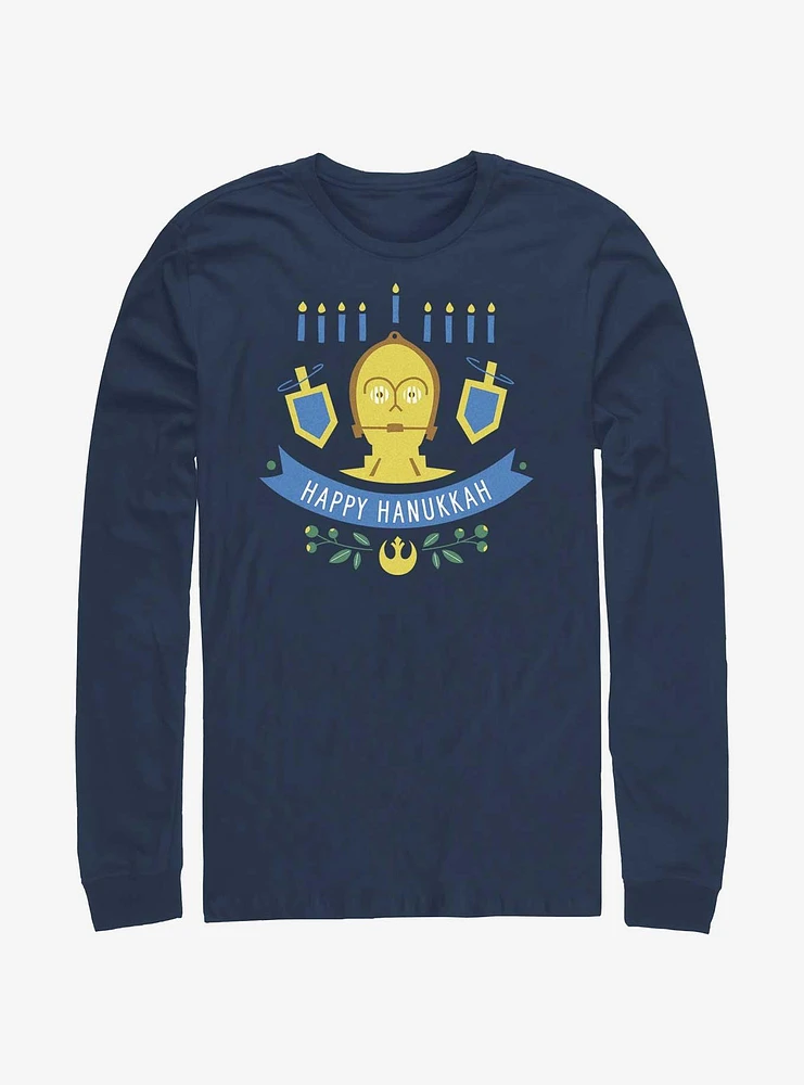 Star Wars C-3P0 Hanukkah Long-Sleeve T-Shirt
