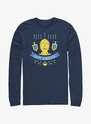 Star Wars C-3P0 Hanukkah Long-Sleeve T-Shirt
