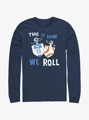 Star Wars Droid Dreidels R2-D2 and BB-8 Long-Sleeve T-Shirt