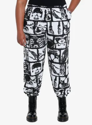 Skeleton Grid Girls Sweatpants Plus Size